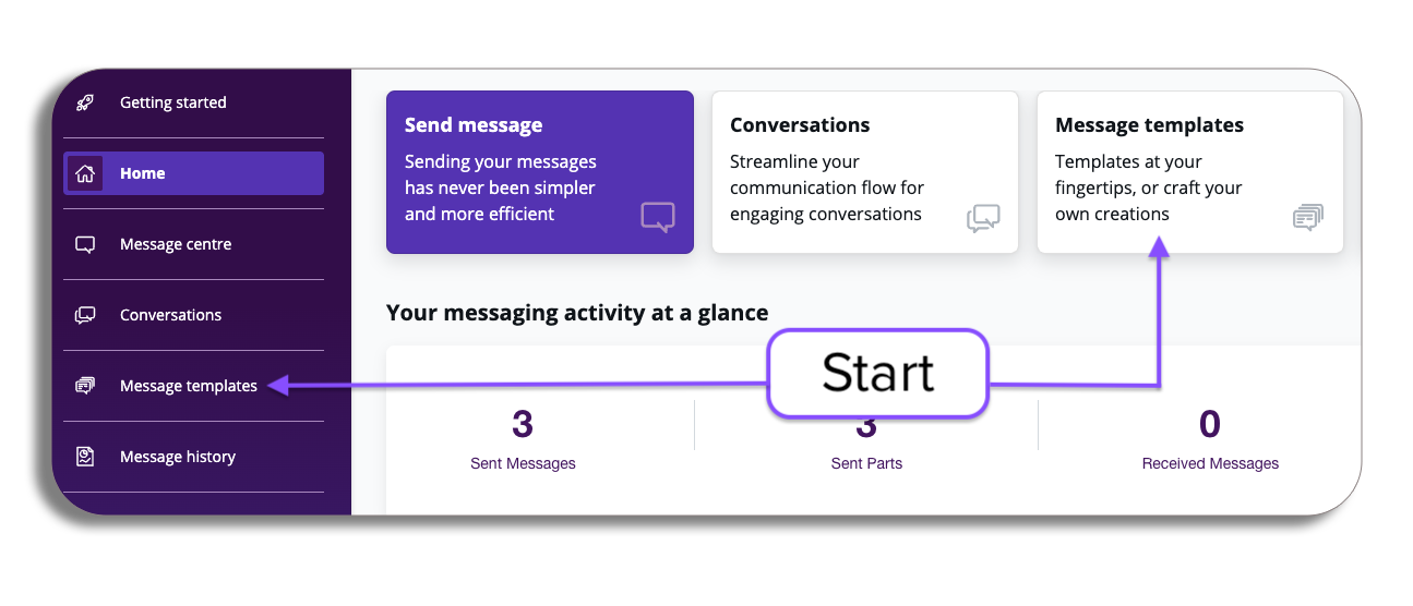 Message Template - Creating a new template - Esendex Support